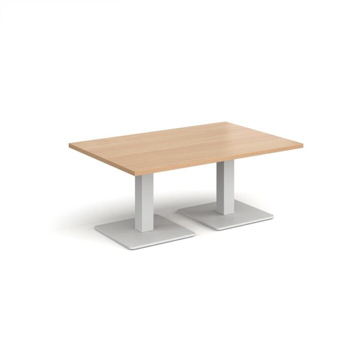 DAMS Brescia rectangular coffee table with flat square base 1200mm x 800mm-35261