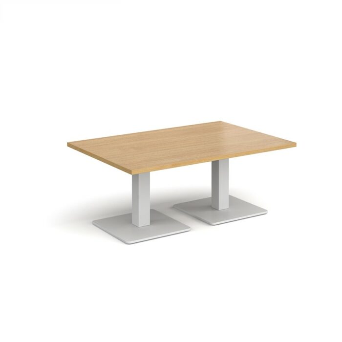 DAMS Brescia rectangular coffee table with flat square base 1200mm x 800mm-35260