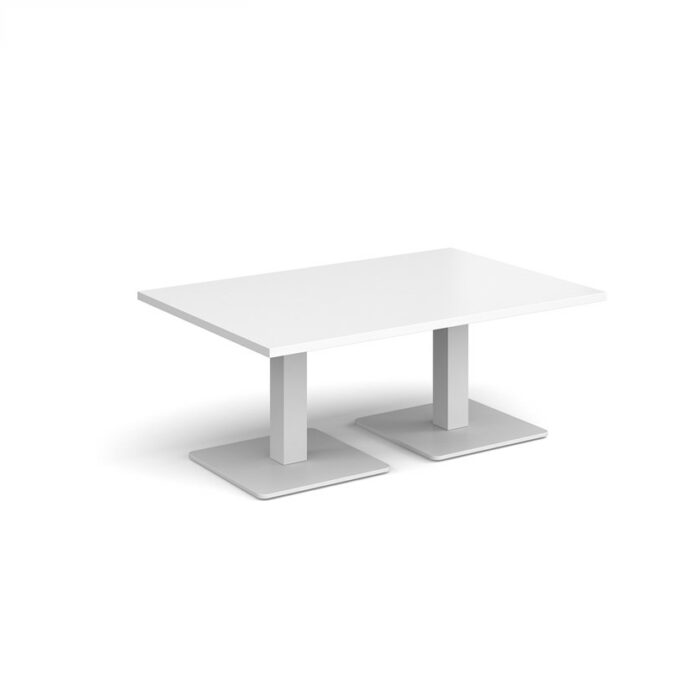 DAMS Brescia rectangular coffee table with flat square base 1200mm x 800mm-35258