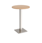 DAMS Brescia circular poseur table with flat square base-24944