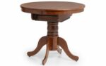 julian bowen Canterbury Round to Oval Extending Table - Mahogany-6501