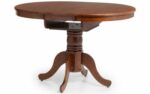julian bowen Canterbury Round to Oval Extending Table - Mahogany-0