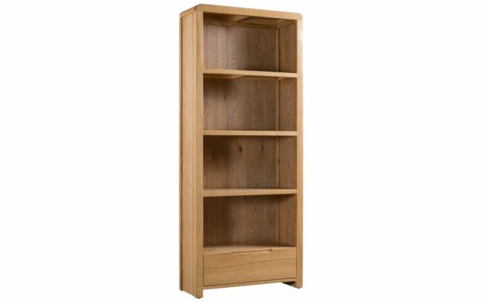 Julian Bowen Curve Oak Tall Bookcase-0