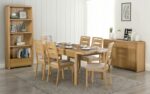 Julian Bowen Curve oak Extending Dining Table-6504