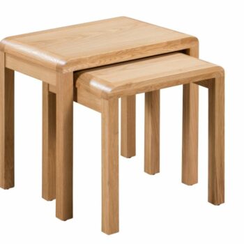 Julian Bowen Curve Oak Nest of Tables-0