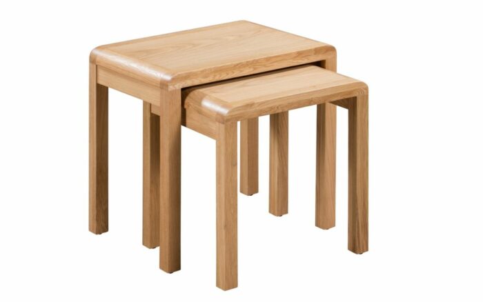 Julian Bowen Curve Oak Nest of Tables-0