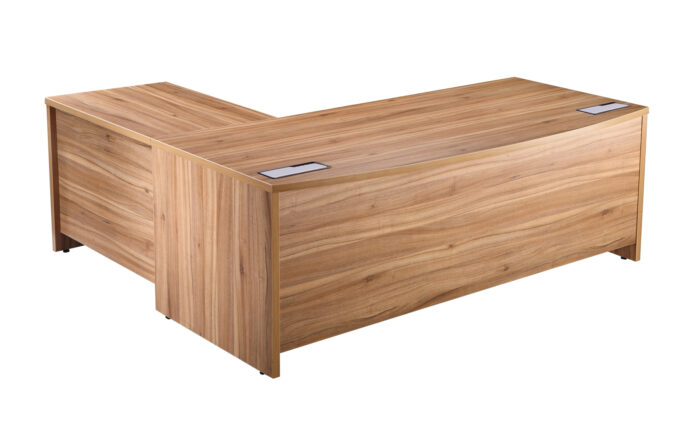 oi Alto Executive Bow Fronted Desk in crown cut oat or American Black Walnut-6377