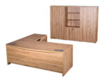 oi Alto Executive Bow Fronted Desk in crown cut oat or American Black Walnut-6386