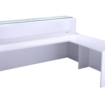 oi-White Gloss Reception Counter - with return-0