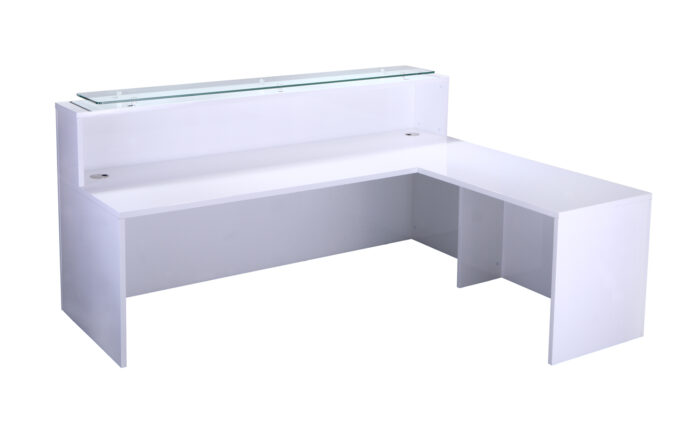 oi-White Gloss Reception Counter - with return-0