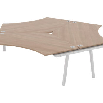 Elite Linnea 120 Degree Cluster Workstation With Shared Inset Leg-0