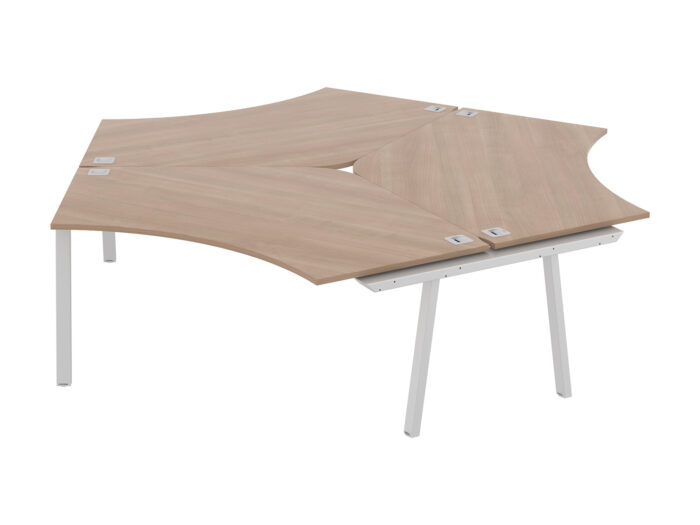 Elite Linnea 120 Degree Cluster Workstation With Shared Inset Leg-0