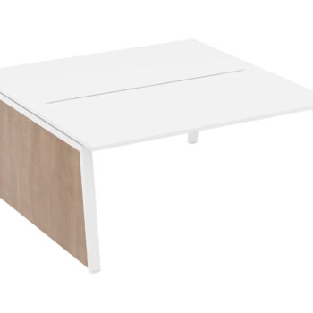 Elite Linnea Double Desk Decorative Slab End and Leg Frame-0