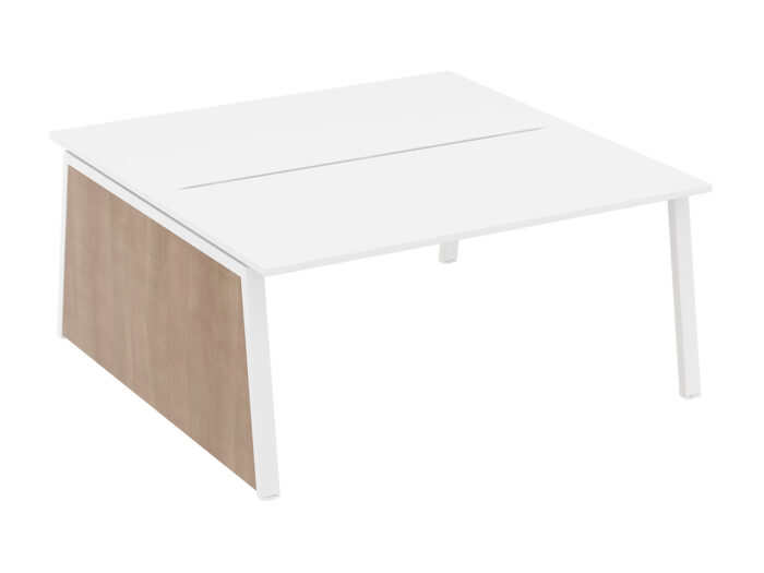 Elite Linnea Double Desk Decorative Slab End and Leg Frame-0