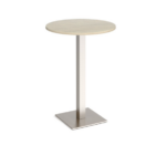 DAMS Brescia circular poseur table with flat square base-24956