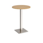 DAMS Brescia circular poseur table with flat square base-24961