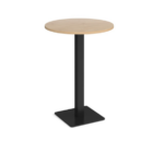 DAMS Brescia circular poseur table with flat square base-24965