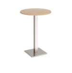 DAMS Brescia circular poseur table with flat square base-24966