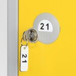 All White Metal 6 Door Personal Storage Locker-7386