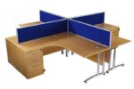 oi Desk Mounted Aluminium Screens Choice of Lengths-6681