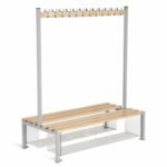 Senior Cloakroom Benches With Hanging - Double Sided-0