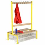 Junior School Cloakroom Benches With Hanging - Double Sided-7424