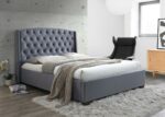 birlea fabric Balmoral Bed grey velvet-7728