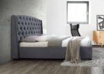 birlea fabric Balmoral Bed grey velvet-7729