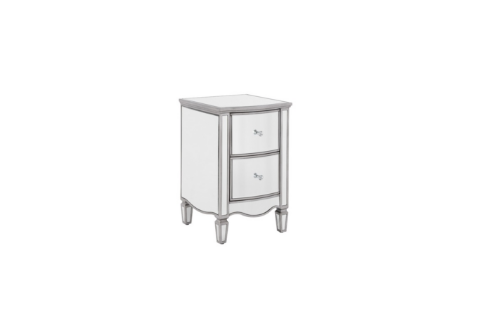 birlea Elysee Mirrored 2 Drawer Bedside-6682