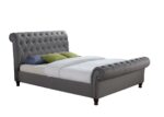 birlea fabric Castello Bed Frame charcoal/grey/steel crushed velvet-0