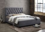 birlea fabric Cologne Bed grey or steel crushed velvet-0