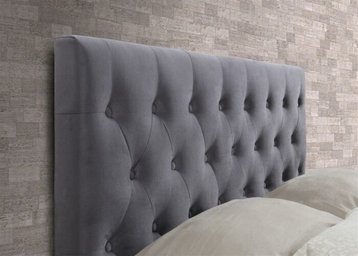 birlea fabric Cologne Bed grey or steel crushed velvet-7720