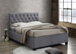 birlea fabric Cologne Ottoman Bed steel crushed velvet or grey-7723