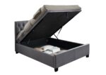 birlea fabric Cologne Ottoman Bed steel crushed velvet or grey-7726