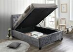 birlea fabric Cologne Ottoman Bed steel crushed velvet or grey-7724