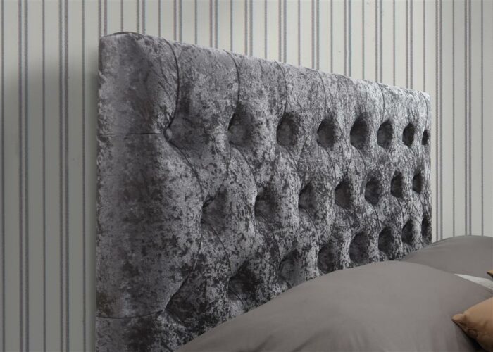 birlea fabric Cologne Ottoman Bed steel crushed velvet or grey-7727