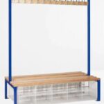 Senior Cloakroom Benches With Hanging - Double Sided-7441