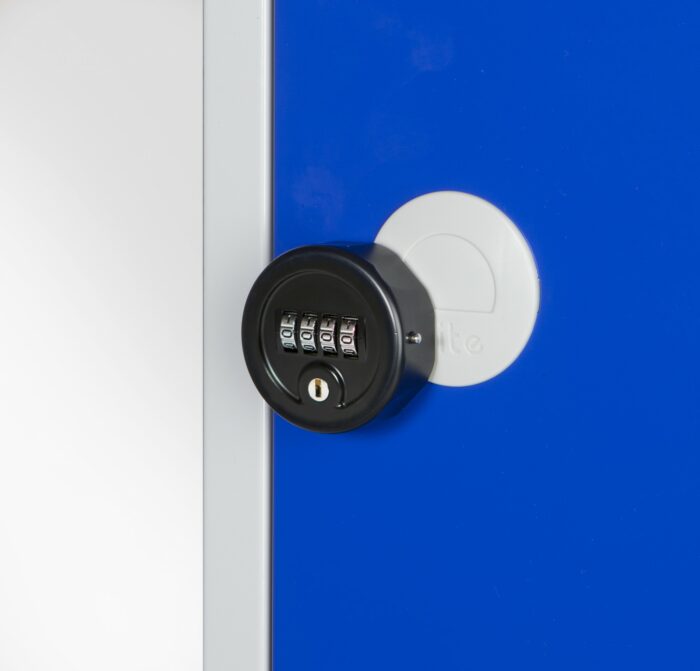 All White Metal 6 Door Personal Storage Locker-7387