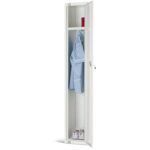 All White Metal 1 Door Personal Storage Locker-7336