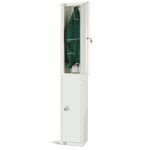 All White Metal 2 Door Personal Storage Locker-0