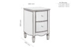 birlea Elysee Mirrored 2 Drawer Bedside-18072