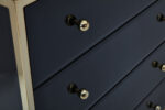 birlea Fenwick Black Glass & Gold 4 Drawer Chest-7594