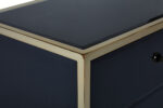 birlea Fenwick Black Glass & Gold 2 Drawer Bedside-7592