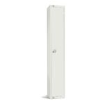 All White Metal 1 Door Personal Storage Locker-0
