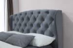 birlea fabic Hope Bed grey velvet-7526