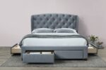 birlea fabic Hope Bed grey velvet-7529