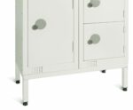 All White Metal 8 Door Personal Storage Locker-7400