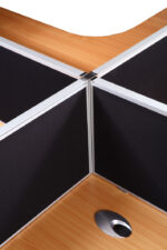 oi Desk Mounted Aluminium Screens Choice of Lengths-6677
