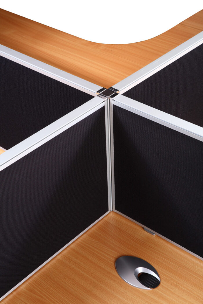 oi Desk Mounted Aluminium Screens Choice of Lengths-6677