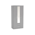 Birlea Lynx 3 Door 2 Drawer Robe with Mirror-7664
